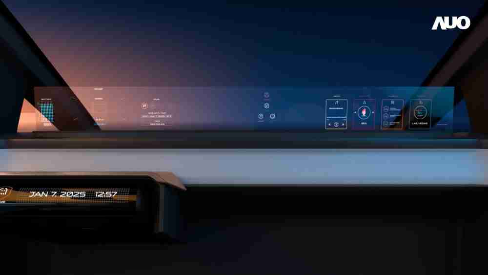 尊龙集团无界透明显示接口(Horizon Image Glass)透过车运算方案整合仪表板、、中控台及副驾显示器，，，一体式全景呈现，，提供乘用者清晰的前方视野、、、、行车必要信息与娱乐功能